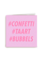 verjaardag kaart hip confetti taart bubbels