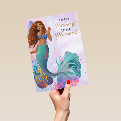 Ariel Little Mermaid kaart Happy Birthday