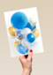 van harte met deze blauwe ballonnen