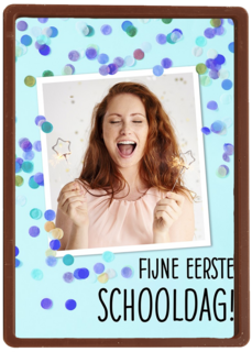 fijne eerste schooldag fotokaart