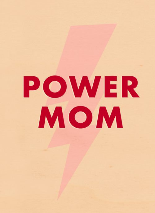 Houten Kaart Moederdag | Houten Kaart Hallmark | Moederdag | Moederdagkaart Hip Power Mom