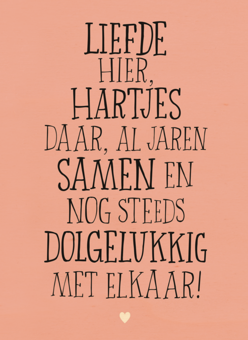 Houten Kaart Huwelijksjubileum | Houten Kaart Hallmark | Huwelijksjubileum | Al Jaren Samen En Nogsteeds Dolgelukkig Kaart