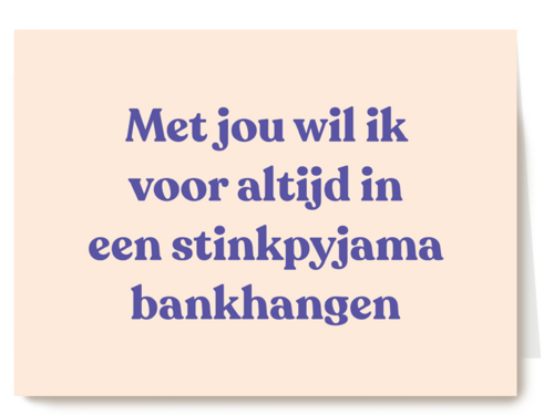 Kaart Hallmark | Liefde Valentijn | Liefde Kaart Met Jou Wil Ik In Een Pyjama Bankhangen