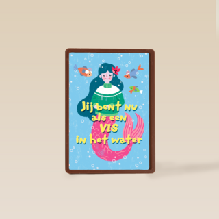 zwemdiploma kaart vis in het water