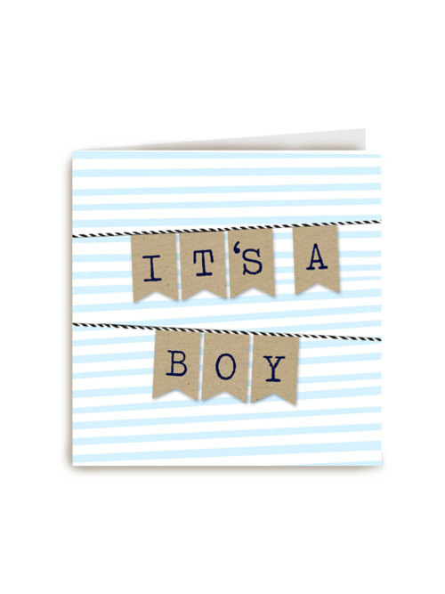 Kaart Hallmark | Geboorte Felicitatie | Its A Boy Aan Slingers