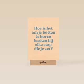 verjaardag kaart grappig je botten horen kraken