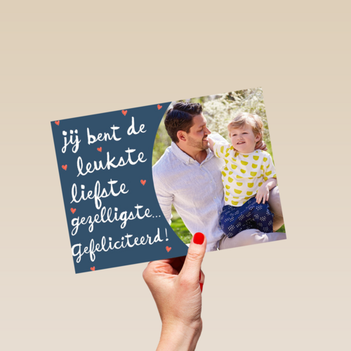 fotokaart verjaardag man jij bent de leukste