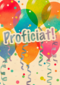 proficiat met ballonnen en confetti