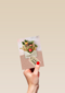 Moederdagkaart envelop met bloemen