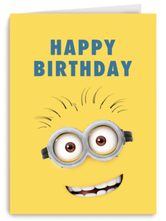 Minions verjaardagskaart happy birthday