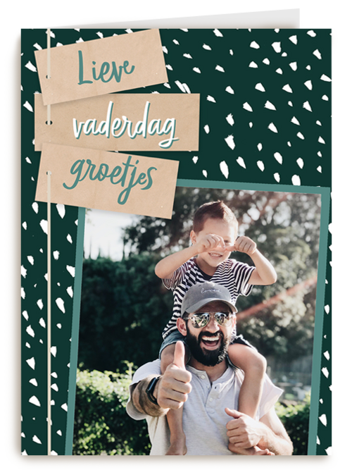 Kaart Hallmark | Vaderdag | Vaderdag Fotokaart Lieve Vaderdag Groetjes