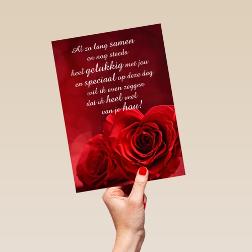 Valentijnskaart al zo lang samen