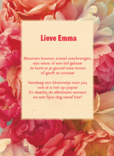 een fleurige bloemen kaart voor iemand zijn verjaardag