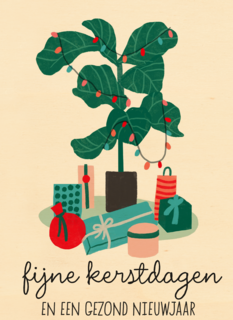 Kerstkaart Hip Gezond nieuwjaar