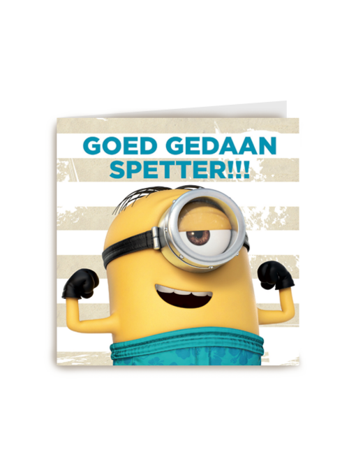 Kaart Hallmark | Zwemdiploma | Zwemdiploma Kaart Minions Goed Gedaan Spetter