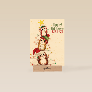 kerstkaart jippie het is weer kerst