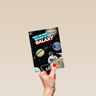 verjaardag kaart jongen best birthday galaxy