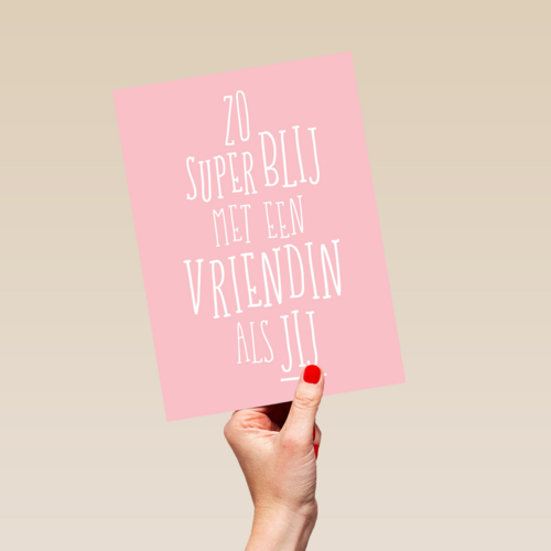 Valentijnskaart vriendschap zo superblij met een vriendin als jij