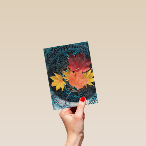 herfst kaart herfstbladeren