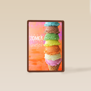 gekleurd ijsje zomer groetjes