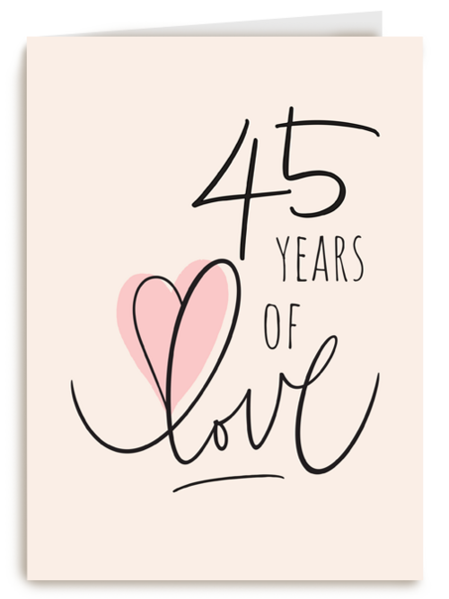 Kaart Hallmark | Huwelijksjubileum | 45 Years Of Love