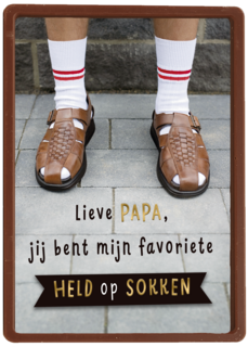 Papa jij bent mijn held op sokken