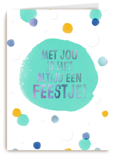 vaderdag kaart klassiek met jou is het altijd een feestje