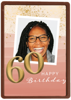 Verjaardagskaart foto vrouw 60 jaar