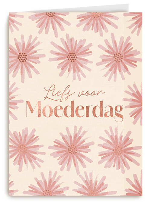 Kaart Hallmark | Moederdag | Moederdag Liefs Roze Bloemen
