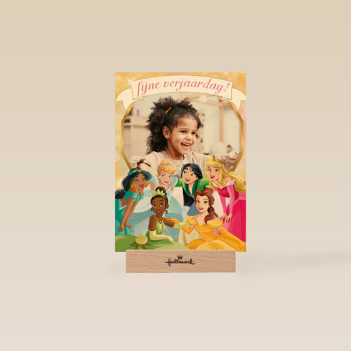 Verjaardagskaart foto Disney prinsessen