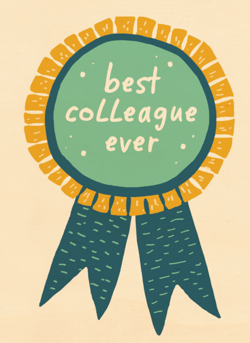 Houten Kaart Secretaressedag | Houten Kaart Hallmark | Secretaressedag | Bedankt Kaart Thuiswerken Best Collegue Ever Groen