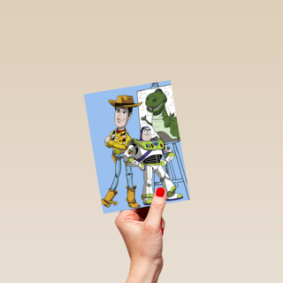 Rijksmuseum X Toy Story kaart Woody Buzz and Rex