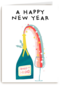 nieuwjaarskaart hip regenboog prosecco