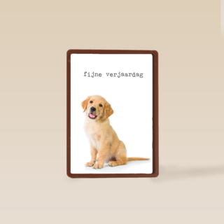 Verjaardagskaart Furry cuddles hond