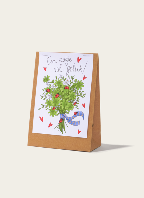 Bloemenzaden Klavertje Vier Geluk Matia Studio | Matia Studio Cadeau Bloemen En Planten |