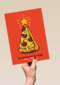Kerstboom van pizza