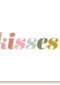 Liefde kaart kisses