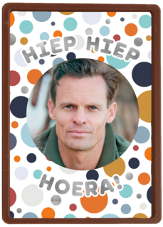 Hiep Hiep Hoera fotokaart man