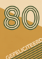verjaardagskaart 80 op bruine achtergrond