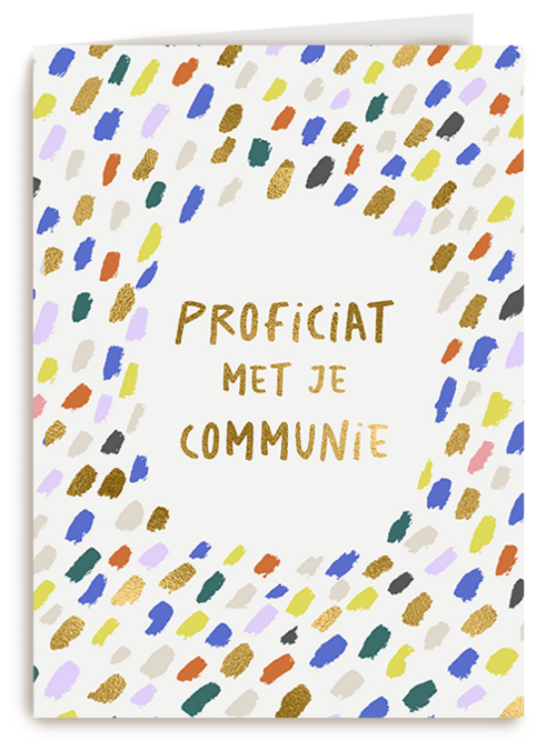 Kaart Hallmark | Communie | Communie Proficiat Kleurrijk