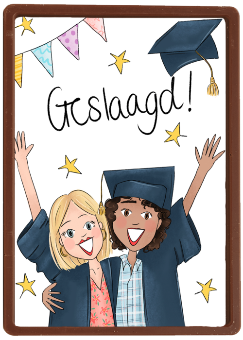 Chocolade Kaart Diploma | Hallmark | Chocolade Kaart Hallmark | Diploma | Geslaagd Kaart Matia Studio