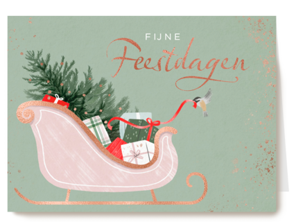 Fijne feestdagen arreslee