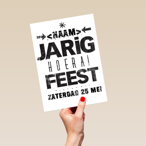 jarig hoera feest