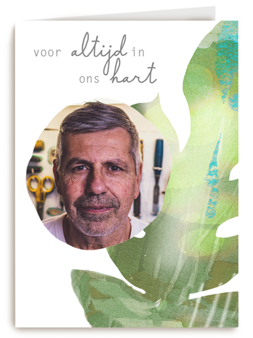 Fotokaart condoleance voor altijd in ons hart