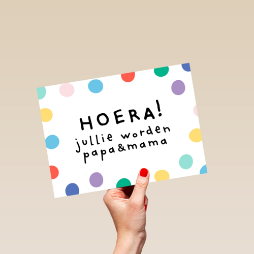 zwangerschap felicitatie hoera jullie worden papa en mama