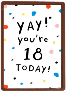 Verjaardagskaart leeftijd 18 yay your 18 today