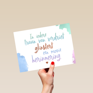 in iedere traan van verdriet