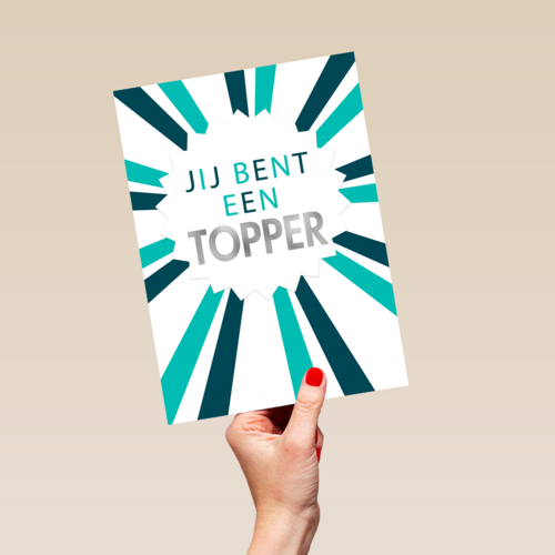 geslaagd kaart jij bent een topper