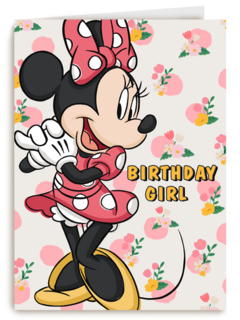 Verjaardagskaart Minnie Mouse Birthday Girl