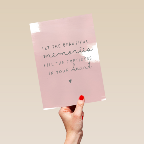 condoleance let the beautiful memories fill your heart